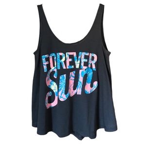 American Eagle Outfitters Grey Aloha Tank Top